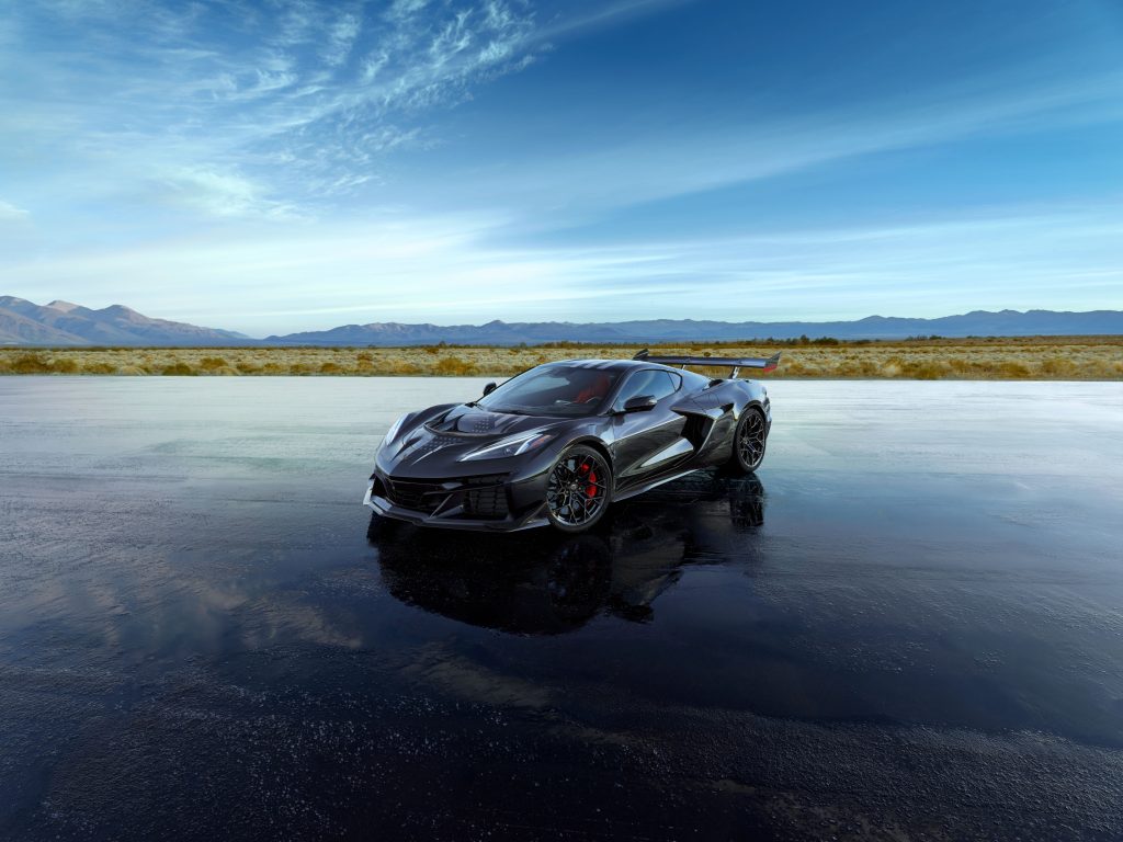 2026 Chevrolet Corvette Stingray Z06 sports car on open road