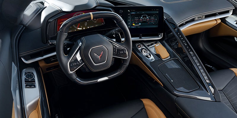 Close-up of Corvette wheel and brake system